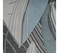 HZ62064-Horizonte Hoja De Árbol Azul Gris Metalizado Galerie Papel Tapiz