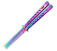 HZAOPZE 1 pcs Peine mariposa plegable mariposa peine bolsillo primavera para el pelo peine barbero accesorios entrenamiento mariposa estilo peine para dispositivo entrenamiento herramientas práctica