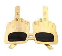 HZAOPZE 1 Pieza Gafas de Dedo Medio Gafas Divertidas Creativas Gafas de Sol de Fiesta novedosas Gafas de Dedo Medio F-u-c-K Off Gafas con Forma de Mano para Despedida de Soltero, Oro