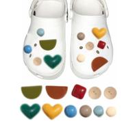 HZAOPZE 14 piezas Shoes Clips de Zapatos Hebilla Geometría retro, Broche Desmontable Zapato joyería Elegante, Shoe Charms, Clip de Zapato, Adecuado para Cocodrilos