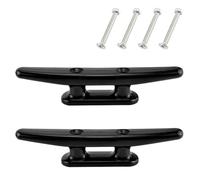 HZAOPZE 2 Pcs Abrazadera Amarre, 100mm Negro, Grapa para Barcos,Cornamusas para Muelles Amarre,Tacos Base Abierta Base Cuerda Marina,Taco Barco Nailon, Abierta Accesorios Hardware para Barcos