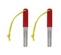 HZAOPZE 2 pcs afilador de anzuelos para Peces, Herramienta de Afilado portátil, Herramienta Afilado para Pesca al Aire Libre con Mango de Grano Fino y Medio, con Mango y Colgante(Rojo)