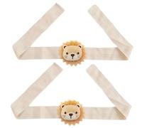 HZAOPZE 2 pcs alzapaños de cortina con bola tejida grande para exteriores, alzapaños de algodón tejidos a mano, alzapaños decorativos para cortinas (león, beige)