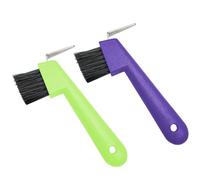 HZAOPZE 2 pcs Rascador pezuñas para caballos, Púa para Pezuñas Caballo Cómoda Y Suave Púas para Pezuñas Herramientas para El Cuidado del Caballo Púa para Pezuñas con Cepillo, herradura,Color aleatorio