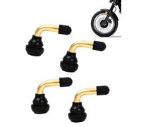 HZAOPZE 4 Piezas 90 Grados Extensiones De Válvulas, Adaptador De Válvula Angular, Cobre, Sellado Duradero Y Bueno, Adecuadas Para Motocicletas, Vehículos Eléctricos