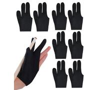 HZAOPZE 8 pcs Guantes de billar con 3 dedos, unisex, elásticos, para accesorios de billar, No es necesario distinguir entre mano izquierda y derecha.