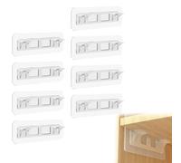 HZAOPZE 8 pcs Soportes para Estantantes, Adhesivos Ultrafuertes para Colgar Estanterías y Baldas de Cocina, Baño y Armarios,para armarios de Cocina, estanterías, armarios, tableros de cartón