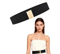 HZAOPZE cinturones invisibles para mujer, cinturón elástico ajustable invisible para mujer, cinturón elástico invisible con Hebilla dorada hebilla plana para pantalones, jeans y vestidos(Estilo B)