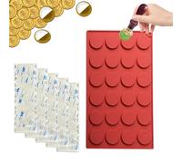 HZAOPZE Molde de Sello de Cera, Estera de Silicona para Sello de Cera, 24 cavidades de Sellado de Cera con 60 pcs Cinta de Doble Cara para Manualidades con Cera Adhesiva