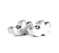 HZBHD Abrazadera De Montaje para Elevador De Manillar De Motocicleta para para CB500X para CB500F para CB300F, Adaptador De Elevación Y Extensión Bloque Fijo(Plata 2)