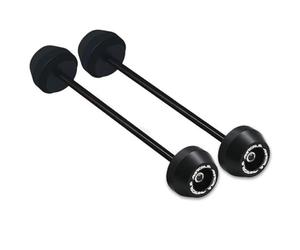 HZBHD Almohadilla Protectora contra Impactos para La Horquilla del Eje De La Rueda Delantera Y Trasera De para Ducati Panigale V2 V4 899 959 1199 1299. Deslizante Caída Protector(Negro,Un par)