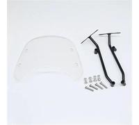 HZBHD Cúpula De Motocicleta, Parabrisas Superior para Faro Delantero para Benelli Leoncino 500 BJ500, Alerón Elevado Ajustable Elevado Deflector Viento(Claro)