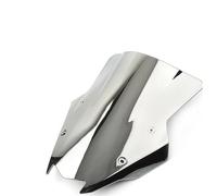 HZBHD Deflectores De Carenado para Motocicleta para Kawasaki para Z1000SX para Ninja 1000SX 2020-2025. Parabrisas De Doble Burbuja. Ajustable Elevado Deflector Viento(Plata)