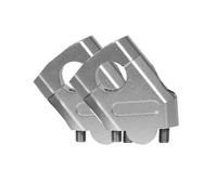 HZBHD Elevadores De Manillar para Motocicleta, Abrazadera De Montaje De 28 Mm Y 22 Mm para Yamaha MT07 MT09, Adaptador De Altura Ajustable Bloque Fijo(Plata,22 mm)