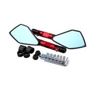 HZBHD Espejo Retrovisor Giratorio para Motocicleta para para CB500F para CBF 600 para CBR125R para CB400 para CB1300 para CB1000R Espejo de visión(Rojo)