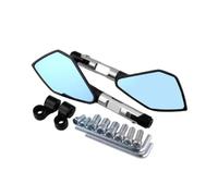 HZBHD Espejo Retrovisor Giratorio para Motocicleta para para CB500F para CBF 600 para CBR125R para CB400 para CB1300 para CB1000R Espejo de visión(Plata)