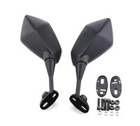 HZBHD Espejo Retrovisor para Motocicleta para Yamaha YZF R1 R6 R25 R15 R125 R3 R1S R1M FZ6R, con Reflector Giratorio. Espejo de visión(Negro)