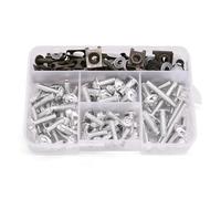 HZBHD Kit De Tornillos Y Tuercas para Carenado De Motocicletas Tornillos para Carrocería Carenados para Kawasaki KLX KX 65 85 100 125 250 250F 450F KLX125(Plata)