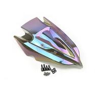 HZBHD Parabrisas para Motocicleta para Kawasaki para Z250 para Z300 2013 2014 2015 2016 Deflectores Visera Frontal Carenado Ajustable Elevado Deflector Viento(Iruidio Transparente)