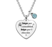 HZBLAZ Colegas Mujer Collares Amistad Apreciar Jubilación Regalo Mujeres Acompañar Recuerdo Cumpleaños Navidad Distancia Despedida Acción Gracias Amiga Recordatorio Joyería Compañeros Trabajo