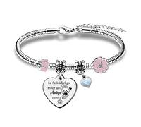 HZBLAZ Pulsera De Amiga Floral Piedra Nacimiento Ajustable Apreciar Amistad Para Siempre Regalo Inspirador Grabado Colgante Brazalete Graduación Recuerdo Apreciación Navideña Joyas Únicas (Amiga)