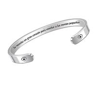 HZBLAZ Pulseras puño maestras Regalos agradecimiento para el Día Maestros Hombre Mujer Brazaletes Gracias Recuerdo cumpleaños Jubilación Aprecio Mejor Maestro Joyería Navidad Acción Gracias