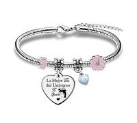 HZBLAZ Pulseras Tía Día Madres Regalos Ballena Joyería Grabada Cumpleaños Jubilación Apreciar Recuerdos Navidad Acción Gracias Joyas Mujeres De Sobrina Sobrino La Mejor Tía Del Universo