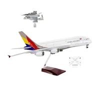 HZCVSG 1:130 Scale Airplane Models Asiana Airlines A380 Metal Planes Model Kits T Jigs Fixtures Stand Kit with Light Display Diecast Aircraft for Decoration(Normal)