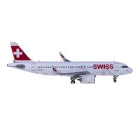 HZCVSG 1:400 Scale for EW432N002 Swiss Airlines A320neo HB-JDB Diecast Miniatures Aircraft Metal Model Plane
