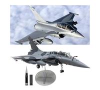 HZCVSG 1:72 Scale Air Force Rafale B Twin-Seat Fighter Diecast Military Aircraft French Plane Model Airplane with Display Stand and Body Reamer Hole Puncher for Desktop, Bookshelf