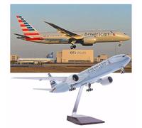 HZCVSG 18” Scale Model Jet Airplane Aircraft Flight Miniatures Air Metal Plane Toy American Boeing 787/777 Statue Diecast(Normal,B777)