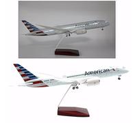 HZCVSG 18” Scale Model Jet Airplane Aircraft Flight Miniatures Air Metal Plane Toy American Boeing 787/777 Statue Diecast(Upgrade,B787)