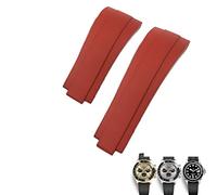 HZCVSG 20mm Fluorine Rubber Watchband for Yacht-Master OYSTERFLEX Black Green Red Soft - Elegant and Trendy
