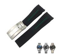 HZCVSG 21mm Silicone Rubber Watch Band Replacement for Role Deepsea Sea-Dweller 126660 Blue Black Diving Sport Strap Tools