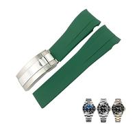 HZCVSG 21mm Silicone Rubber Watch Band Replacement for Role Deepsea Sea-Dweller 126660 Blue Black Diving Sport Strap Tools