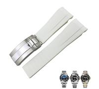 HZCVSG 21mm Silicone Rubber Watch Band Replacement for Role Deepsea Sea-Dweller 126660 Blue Black Diving Sport Strap Tools