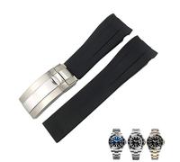 HZCVSG 21mm Silicone Rubber Watch Band Replacement for Role Deepsea Sea-Dweller 126660 Blue Black Diving Sport Strap Tools