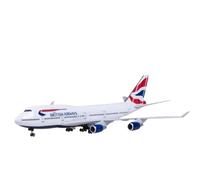 HZCVSG 47cm Scale Aircraft Model Toy For B747 British Airways with and Wheels 150 Diecast Resin Finished Playkits(No Lights)