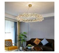 HZCVSG 60cm/85cm/100cm Round Gold Crystal Chandelier Kitchen Living Room Decorative Chandelier,for Various Rooms