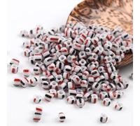 HZCVSG 900/1500/4500pcs 3/4/5mm Blue White Striped Czech Glass Spacer Vintage Seed Beads, Jewelry Making, Crafts, Bracelet Necklace