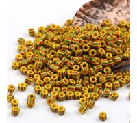 HZCVSG 900/1500/4500pcs 3/4/5mm Blue White Striped Czech Glass Spacer Vintage Seed Beads, Jewelry Making, Crafts, Bracelet Necklace