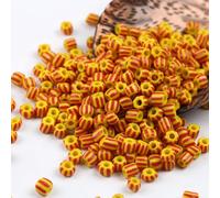 HZCVSG 900/1500/4500pcs 3/4/5mm Blue White Striped Czech Glass Spacer Vintage Seed Beads, Jewelry Making, Crafts, Bracelet Necklace