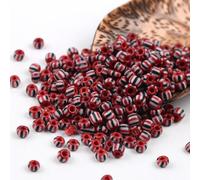 HZCVSG 900/1500/4500pcs 3/4/5mm Blue White Striped Czech Glass Spacer Vintage Seed Beads, Jewelry Making, Crafts, Bracelet Necklace