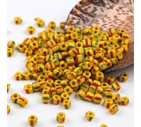 HZCVSG 900/1500/4500pcs 3/4/5mm Blue White Striped Czech Glass Spacer Vintage Seed Beads, Jewelry Making, Crafts, Bracelet Necklace