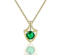 HZCVSG 925 Clavicle Chain Love Gold 18K Fashion Silver Wild Necklace Female Round Zircon