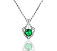 HZCVSG 925 Clavicle Chain Love Gold 18K Fashion Silver Wild Necklace Female Round Zircon