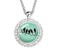 HZCVSG Accessories For Women and Men, Hummingbird Necklace Cardinal Art Glass Rhinestone Pendant Chain Bird Cute Animal Jewelry Holiday