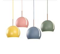 HZCVSG Adjustable Pendant Light Chandelier for Dining Room Colorful Metal Hanging Lamp for Kitchen Cafe Bar Study Ceiling Light 20 * 26cm (Green)