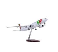 HZCVSG Aeroplanes 1:135 For Airlines A330 47cm Die-Cast Aircraft Resin Model with and Wooden Base(with Light)
