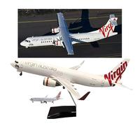 HZCVSG Australia B737 Scale Collectible Aircraft Model 47cm Desktop Display with Lights Retractable Wheels Metal Body | Gift for Adult Collectors, Home/Office Decoration(Normal)